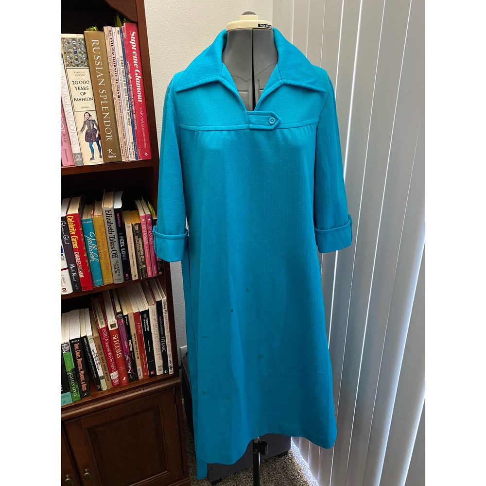 Vintage turquoise shift dress